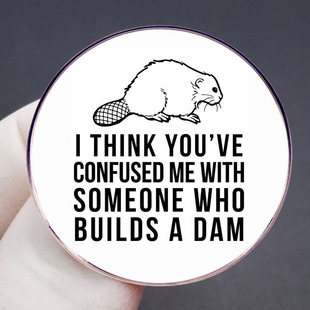 You Put Me and a Person Who Don't Be Mixed Brooch, Beaver Pin, Badge, Metal Alloy Badge Accessories