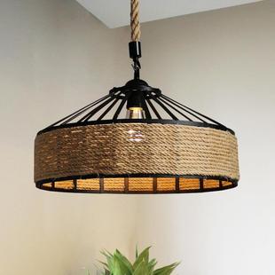 American country nostalgic hemp rope chandelier restaurant clothing store internet bar creative lighting retro iron industrial wind lamp