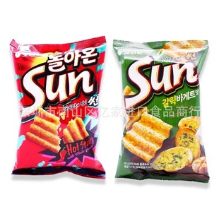 Korean Imported Food Orion Sun Corn Flakes Spicy Garlic Crispy Potato Chips Snacks