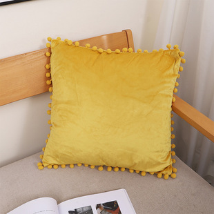 New products listed bedroom living room pillow pillowcase small ball decorative sofa pillow case factory direct in stock wholesale