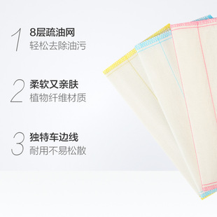 Miaojie Magic Wipe 3 Pack 8 Thickened Dishwashing Cloth Water Absorbent Oleophobic Cleaning Wipe 30*30cm