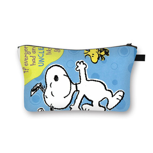 2024 Новая детская косметичка Snoopy, модная дорожная сумка для стирки, простая сумка для хранения для девочек, оптовая продажа, печать