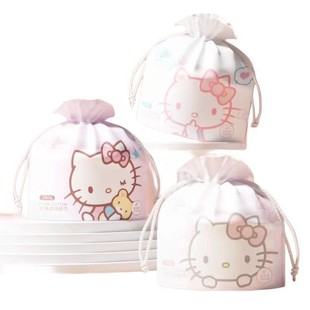 Рулон полотенец для умывания лица Sanrio 260 г, утолщенное одноразовое хлопковое мягкое полотенце, влажное и сухое двойное использование, детское чистящее хлопковое мягкое полотенце