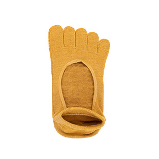 Non-Slip Yoga Socks for Women Backless Pure Color Cotton Toe Socks Spring and Summer Ins Trendy Sweat-Absorbent and Deodorant Pilates Women's Five-Finger Socks