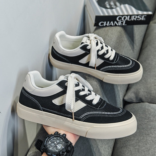 Canvas shoes men's shoes 2024 autumn new Joker casual white shoes men ins niche original board shoes wholesale