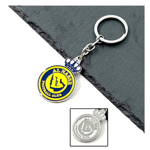 Zinc Alloy Color Paint Keychain Football Real Madrid Barcelona Riyadh Chelsea Club Metal Keychain
