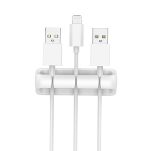Silicone cable winder desktop power cord wire storage clip data cable organizer self-adhesive cable card