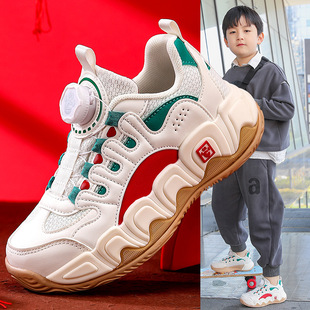 Children's sneaker 2025 Spring and Summer New Non-slip Breathable Rotating Buckle Running Shoes Children's Mesh Casual Trendy Shoes