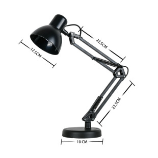 JK Cross-border Supply American Long Arm Desk Lamp Metal Desk Office Dormitory Learning Folding Work Super Bright Iron Art