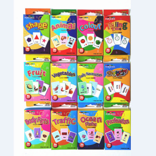 Children's Early Education Educational Toys Cards English Cognitive Animal Vehicles Intelligence Learning Interesting Children's Flash Cards