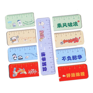 Magnetic bookmark student magnetic creative cute cartoon inspirational text girl ruler bookmark school supplies stationery