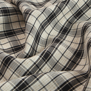 in stock 185gTR Stretch Plaid Fabric Spring and Summer Women dress JK Uniform Shirt Suit suit Fabric