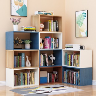 Simple Modern Floor Bookshelf Storage Rack Living Room Bedroom Home Student Combination Bookcase Children Simple Direct Selling