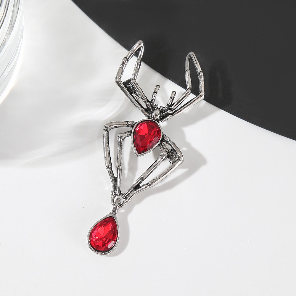 Cross-border European and American Diablo Halloween Retro Spider Brooch Funny Personality Fashion Corsage Pin Yiwu Accessories