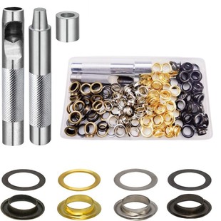Eyelet gas eyelet inner diameter 12mm gas eyelet 4 colors + installation tools boxed copper eyelet eyelet buckle Amazon cross-border