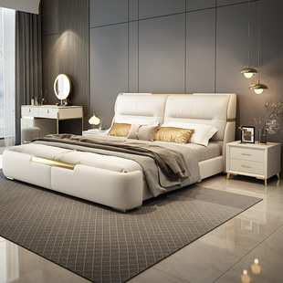 NK1 Wen N1 Light Luxury Modern Simple 1.8 m Double Bed Master Bedroom Wedding Bed Italian Head 2 m Soft