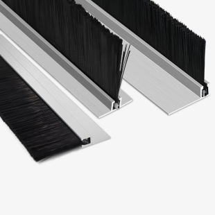 Aluminum alloy sealing strip brush H-type industrial machine tool cabinet dustproof brush F-type nylon wire door bottom sealing brush strip