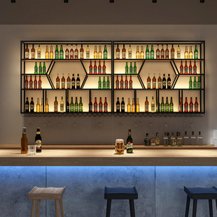 Bar Counter Wine Cabinet Wall-mounted Bar Restaurant Wall-mounted Wine Rack Wine Glass Rack Wall-mounted Wine Wine Creative Display Rack