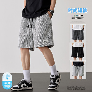 plus size Shorts Men's Summer New Fashionable Loose Hong Kong-style Breathable Casual Fat Pants Men's Pants