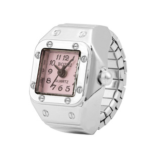 European and American Fashion Punk Watch Ring Niche Couple Finger Watch Mini Clock Retro Creative Elastic Ring