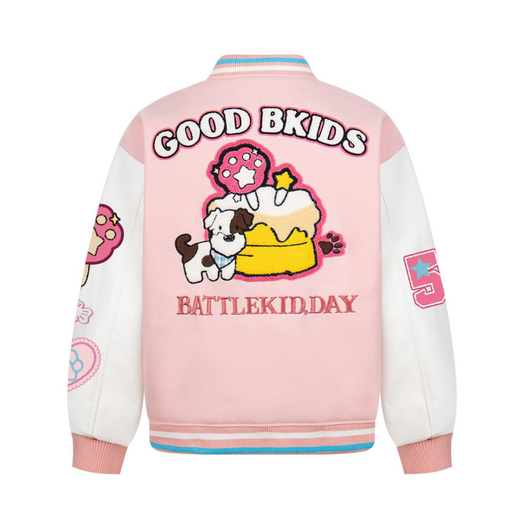 Street-Style Cute Cake Dog Baseball Jacket Couple Coat Winter Loose Trendy Brand Padded Jacket Unisex Direct from Manufacturer