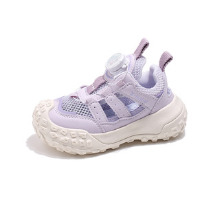 Children's Shoes Swivel Button sneaker Spring and Summer 2025 New Women's Shoes Korean Boy's Light Soft Sole Running Shoes