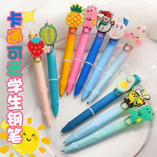 Factory wholesale student press pen 0.38mm replaceable ink bag student dual-use calligraphy press pen