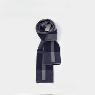 Autumn and winter cashmere scarf men's and women's Korean version of all-match shawl dual-use long British plaid warm.