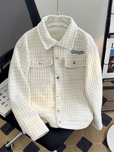 Fashion Chanel Style Jacket Men's Trendy 2024 Spring and Autumn Loose Trendy Brand All-match Handsome Jacket Men's Trendy Clothes