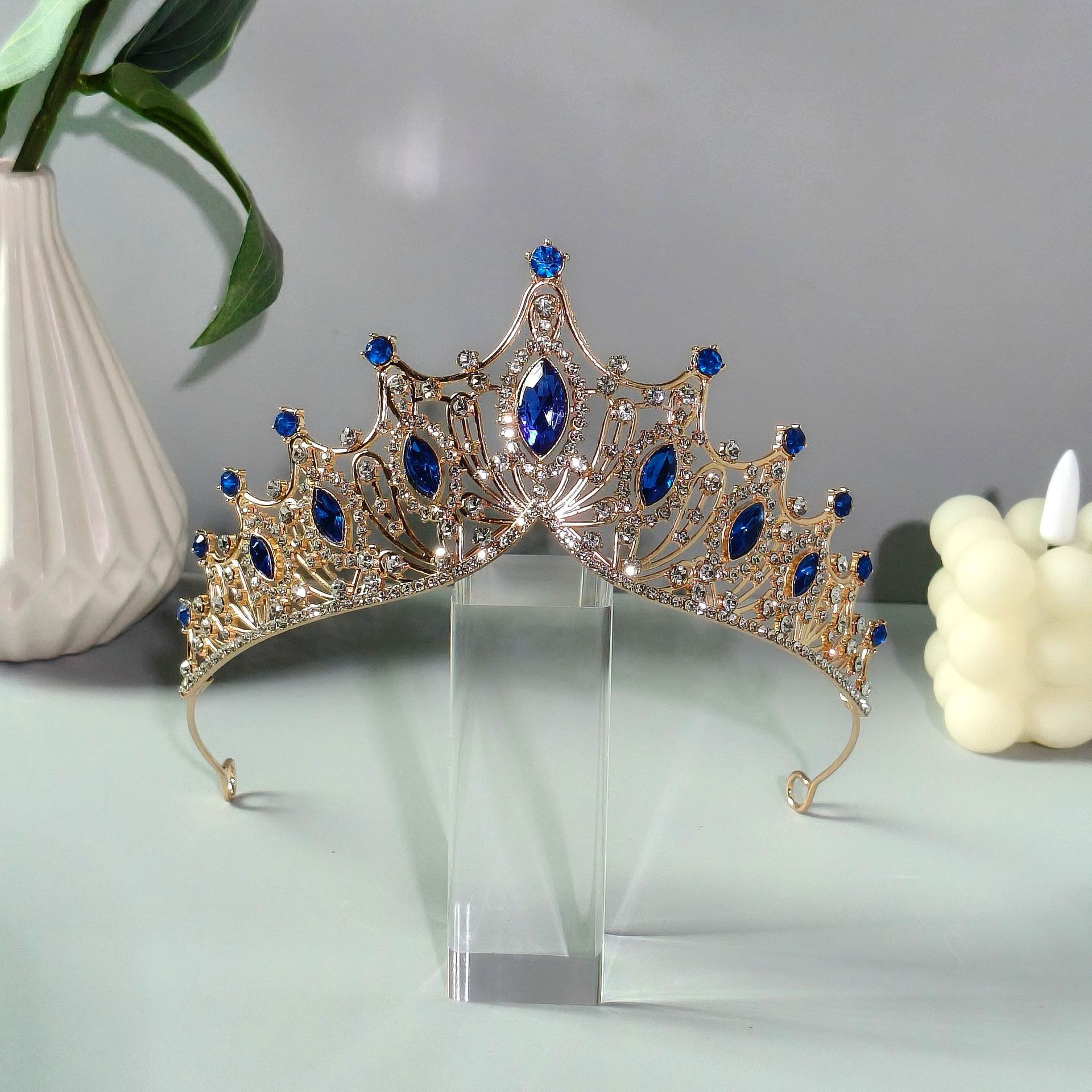 Bridal Crown Wedding Dress Evening Dress Headwear Accessories 18-Year-Old Coming-Of-Age Ceremony Birthday Princess Crown Headband Factory Wholesale