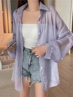 Summer Sunscreen Top Loose Cardigan Jacket New Shirt Thin Chiffon