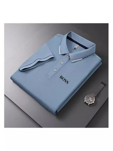 2024 Heavy Summer Men's POLO Shirt Fashion Trend Short Sleeve Casual Comfortable T-Shirt Business Casual Top