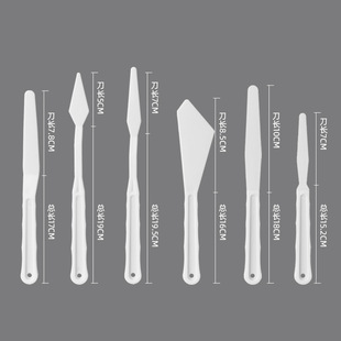 Oil painting scraper plastic 6 oil painting shovel pigment knife art pigment scraper gouache pigment palette knife scraper painting knife