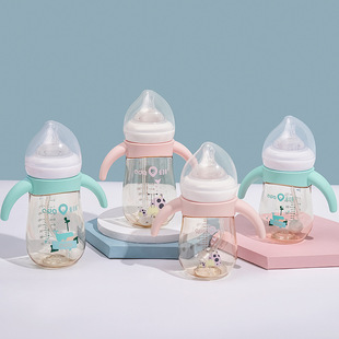 Бутылка Idochi широкого калибра PPSU Бутылка для новорожденных Одна бутылка Трехразовая чашка для питья утконоса Соломенное питьевое молоко