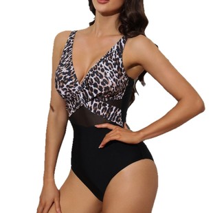 2025 New Cross-border Belly Covering Sexy European and American one-piece Swimsuit Women's Hot Spring Holiday Solid Color Huludao Backless Swimsuit