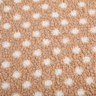 Polyester 600g Altai polka dot printed grain velvet flannel fabric autumn and winter clothing coat toy fabric