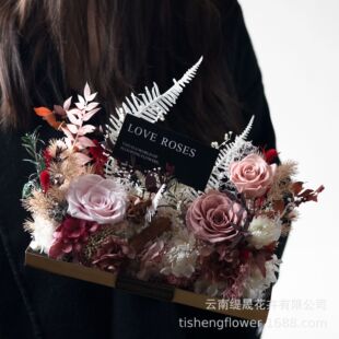 GLORIOUS Вечный цветок готовый металлический стеклянный орнамент подарок на День Святого Валентина домашний декор 2-3 года консервированные цветы