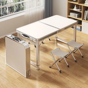 Folding Table Outdoor Stall Table Foldable Portable Aluminum Alloy Camping Outdoor Dining Table and Chair Stall Table