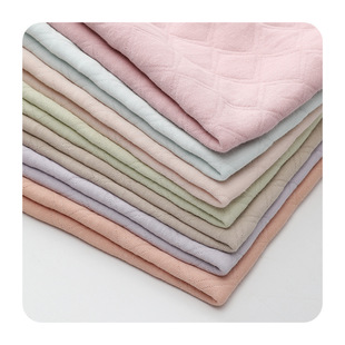 Fenton Spinning Air Layer Quilted Fabric Double-sided Knitted Cotton Quilted Silk Cloth Autumn and Winter Children's Wear Pajamas Jacquard Fabric
