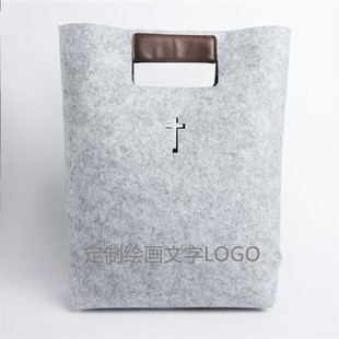 Wholesale New Cross felt bag women's shopping handbag large capacity cross-border Fashion felt bag storage bag