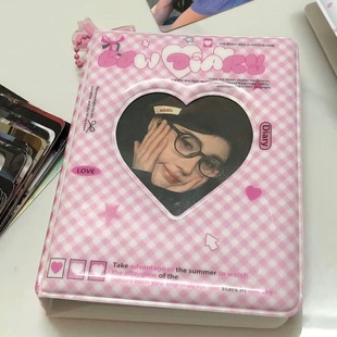 Star chasing small card book high color value one palace grid star card storage book paariton mini small photo album support customization