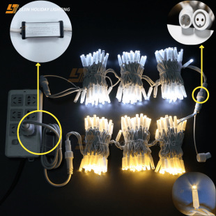 New 220V Flashing Rubber Wire Light String Led Outdoor Waterproof Decorative Lantern 10m Christmas Light