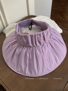 Sunscreen Air Top Hat Women's Summer Korean Niche Design Sense Outdoor UV-resistant Pleated Big Brim Shell Hat