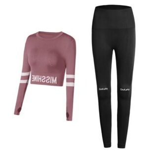 K4F Yoga Clothing suit Autumn and Winter Women's Long Sleeve Professional High-end Internet Celebrator Tight Running Clothes Gym Sports