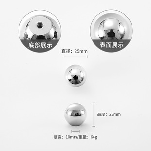 Modern simple ball handle French bright silver cabinet door pure copper handle golden light luxury kitchen drawer all copper handle
