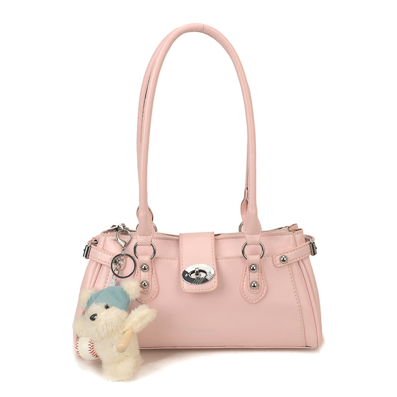 Stylish and chic baguette bag, Korean style, high-end feel, simple and stylish shoulder bag/handbag, 2025 autumn/winter women's underarm bag.