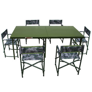 Field Foldableing Table Blow Molding Table Outdoor Command Table Portable Homework Dining Table Training Table and Chair Combination