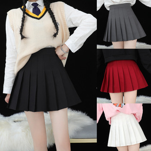 Pleated Skirt Women's Summer Short Skirt 2025 New Large Size High Waist Slimming Look A-Line Petite Jk Suit Material Skirt