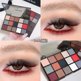 INS Little Red Riding Book Same Style Macaron Eye Shadow Plate Color Multicolor Play Makeup Low Saturation European and American Color Makeup Plate Pink Series