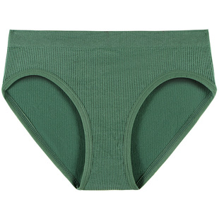 Underwear Women's Traceless Comfortable plus size Mid-waist Triangle Underwear Breathable Hip-lifting Solid Color Women's Underwear Head